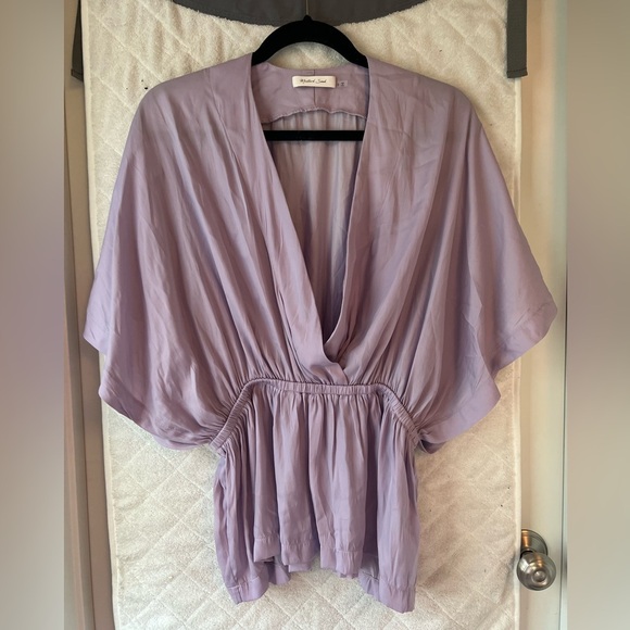 NWOT Mustard Seed Peplum Blouse- LILAC - Picture 2 of 4